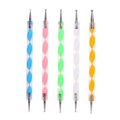 Rinkle Trendz Set 5 pcs Cake Art Dotting Marbleizing Pen, Multicolor, for Fondant, Cupcakes, Cakes and Sugar Crafts