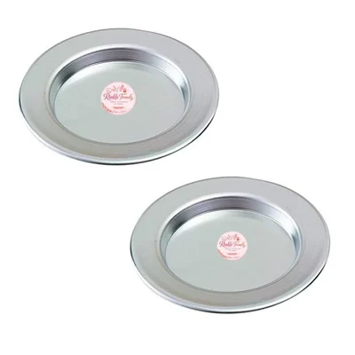 RINKLE TRENDZ Set of 2pcs x 8inch Aluminium Kunafa, Bake & Serve Dish for Arabic & Turkish Desserts