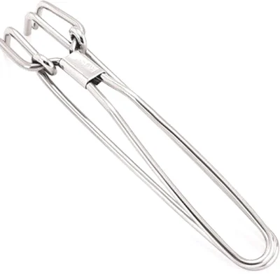 RINKLE TRENDZ Stainless Steel Wire Tong Pakkad, Sansi Sandasi Hot Utensil Holder Grip for Kadhai, Bowls & Cookware