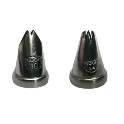 RINKLE TRENDZ Steel Icing Nozzles, Leaf No-10, Star No- 14 Nozzle