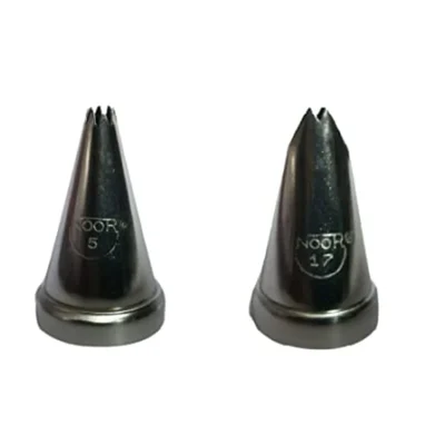 RINKLE TRENDZ Steel Icing Nozzles, Leaf No. 17, Small Star No. 5