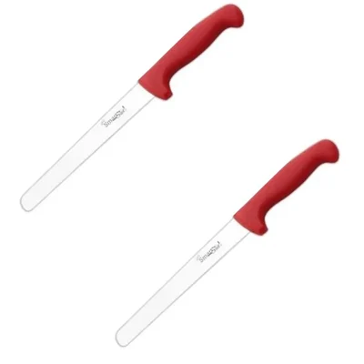Smart Chef AS00312-02 Cook Ham Knife 2pcs, 10 inch SS Blade Size, Precision Slicing for Ham, Roasts and Cold Cuts