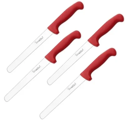 Smart Chef AS00312-02 Cook Ham Knife 4pcs, 10 inch SS Blade Size, Precision Slicing for Ham, Roasts and Cold Cuts