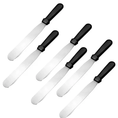 Smart Chef HS30101 Pallet Knives 6pcs, Strainght 6-Inch Blade Length, Spatula Set for Cake Decorating, Icing