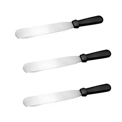 Smart Chef HS30105 Pallet Knives 3pcs, Strainght 14-Inch Blade Length, Spatula Set for Cake Decorating, Icing