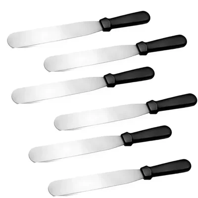 Smart Chef HS30105 Pallet Knives 6pcs, Strainght 14-Inch Blade Length, Spatula Set for Cake Decorating, Icing