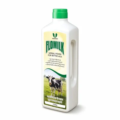 Varahvet 1ltr Flomilk, Herbal Supplement, Supports Milk Quality & Udder Nourishment for Dairy Animals