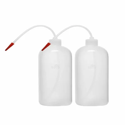 SBT Instruments 1000ml x 2pcs Polypropylene Wash Bottle with Screw Cap, Flexible Tube for Dispensing Liquid