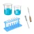SBT Instruments 11 Lab Products- Plastic Beaker, Test Tube Stand, Holder & Cleaning Brush with 6pcs Test Tubes