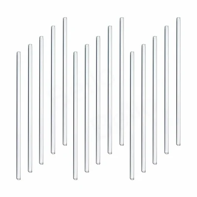 SBT Instruments 15pcs Borosilicate Glass Stirring Rod, 8 Inch Length for Mixing Liquid and Solids