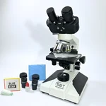 SBT Instruments 2500X Magnification Binocular Compound Microscope with Wide Field Eyepiece 18mm for Laboratory 