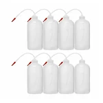 SBT Instruments 250ml x 8pcs Polypropylene Wash Bottle with Screw Cap & Flexible Tube for Dispensing Liquid