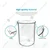 SBT Instruments 2pcs Borosilicate 3.3 Glass Beaker 1000ml with Graduation Marks for Laboratory