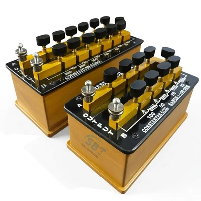 SBT Instruments 2pcs Resistance Box (1-100 Ohms) and (1-500 Ohms), Brass Block, Plug Type for Labs