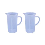 SBT Instruments 2pcs x 1000ml Polypropylene Measuring Jug with Handle for Kitchen Lab