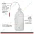 SBT Instruments 2pcs x 500ml Polypropylene Wash Bottles with Flexible Tube for Dispensing Liquid