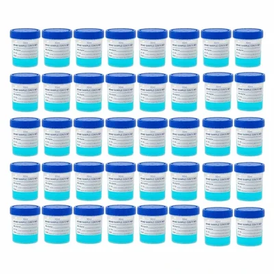 SBT Instruments 30ml x 40pcs Polypropylene Urine Sample Bottles with Lid for Nursing, Hospitals