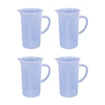 SBT Instruments 4pcs x 1000ml Polypropylene Measuring Jug with Handle for Kitchen Lab