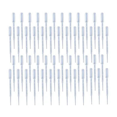 SBT Instruments 70pcs Polypropylene Dropper/ Transparent Pipettes for Laboratory