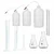 SBT Instruments Plastic 3pcs Cylinder, 3pcs Wash Bottle with Conical Flask 50ml, 100ml, 2pcs x 8 inch Rod