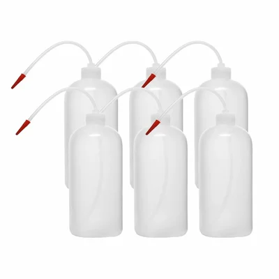 SBT Instruments Polypropylene 100ml Wash Bottle, 6 Screw Cap with Flexible Tube for Dispensing Liquid