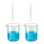 SBT Instruments Polypropylene 2 Measuring Cylinder 100ml & 2 Measuring Beaker 50ml Combo