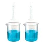 SBT Instruments Polypropylene 2 Measuring Cylinder 25ml & 2 Measuring Beaker 1000ml Combo