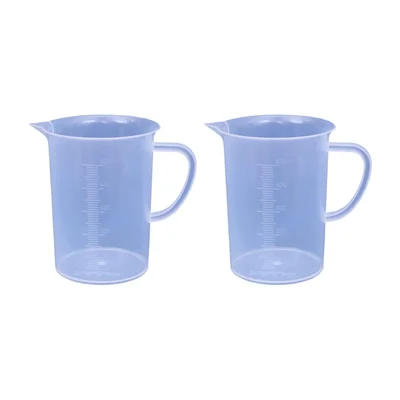 SBT Instruments Polypropylene 2pcs x 500ml Measuring Jug with Handle for Kitchen Lab