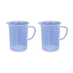 SBT Instruments Polypropylene 2pcs x 500ml Measuring Jug with Handle for Kitchen Lab