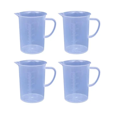 SBT Instruments Polypropylene 4pcs x 500ml Measuring Jug with Handle for Kitchen Lab
