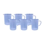 SBT Instruments Polypropylene 6pcs x 500ml Measuring Jug with Handle for Kitchen Lab