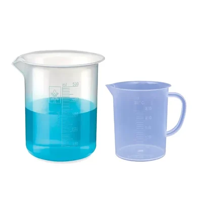 SBT Instruments Polypropylene Beaker with Graduation Marks, 500ml & 250ml for Laboratory