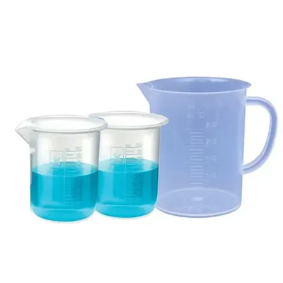 SBT Instruments Polypropylene Beakers 100ml, 100ml with 250ml Measuring Jug, Graduation Marks