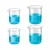 SBT Instruments Polypropylene Transparent Plastic Beakers 250ml x 2Pcs, 500ml x 2pcs with Graduation Marks