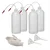 SBT Instruments Polypropylene Wash Bottle, 4pcs Screw Cap with Flexible Delivery Tube, Gloves Set, 2pcs Funnel