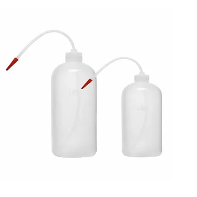 SBT Instruments Polypropylene Wash Bottle 1000ml & 500ml with Screw Cap & Flexible Tube for Dispensing Liquid