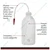 SBT Instruments Polypropylene Wash Bottle 1000ml & 500ml with Screw Cap & Flexible Tube for Dispensing Liquid