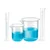 SBT Instruments Scientific 2pcs x 100ml, 2pcs x 250ml Cylinder and Beaker, Polypropylene, Blue Printed Graduation