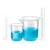 SBT Instruments Scientific 2pcs x 25ml, 2pcs x 100ml Cylinder and Beaker, Polypropylene, Blue Printed Graduation