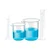 SBT Instruments Scientific 2pcs x 25ml, 2pcs x 250ml Cylinder and Beaker, Polypropylene, Blue Printed Graduation