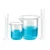 SBT Instruments Scientific 2pcs x 50ml, 2pcs x 100ml Cylinder and Beaker, Polypropylene, Blue Printed Graduation