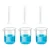 SBT Instruments Scientific Polypropylene 3 Cylinder 100ml & 3 Measuring Beaker 25ml Combo with Blue Printed Graduation