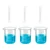 SBT Instruments Scientific Polypropylene 3 Cylinder 100ml & 3 Measuring Beaker 500ml Combo with Blue Printed Graduation