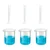 SBT Instruments Scientific Polypropylene 3 Cylinder 100ml & 3 Measuring Beaker 50ml Combo with Blue Printed Graduation