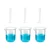 SBT Instruments Scientific Polypropylene 3 Cylinder 250ml & 3 Measuring Beaker 100ml Combo with Blue Printed Graduation
