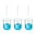 SBT Instruments Scientific Polypropylene 3 Cylinder 250ml & 3 Measuring Beaker 250ml Combo with Blue Printed Graduation