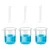 SBT Instruments Scientific Polypropylene 3 Cylinder 250ml & 3 Measuring Beaker 25ml Combo with Blue Printed Graduation