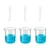 SBT Instruments Scientific Polypropylene 3 Cylinder 250ml & 3 Measuring Beaker 500ml Combo with Blue Printed Graduation
