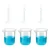SBT Instruments Scientific Polypropylene 3 Cylinder 25ml & 3 Measuring Beaker 100ml Combo with Blue Printed Graduation