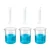 SBT Instruments Scientific Polypropylene 3 Cylinder 50ml & 3 Measuring Beaker 1000ml Combo with Blue Printed Graduation